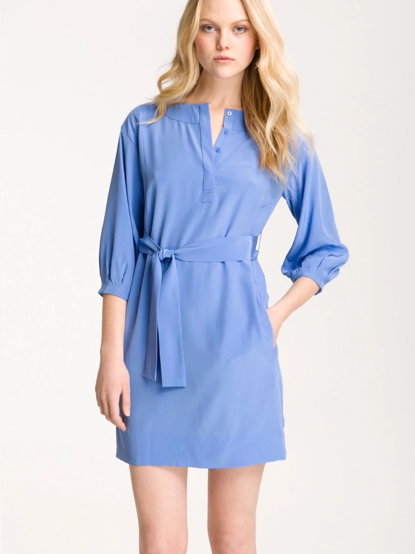 Diane Von Furstenberg Nwts Julietta Silk Periwinkle Blue Daisy Dress Size 6